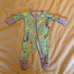 Little Sleepies Mermaid Print Preemie Size Pajama